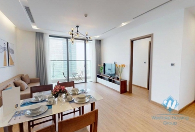 Nice and high floor two bedrooms apartment for rent in Vinhome Metropoplis, Ha Noi